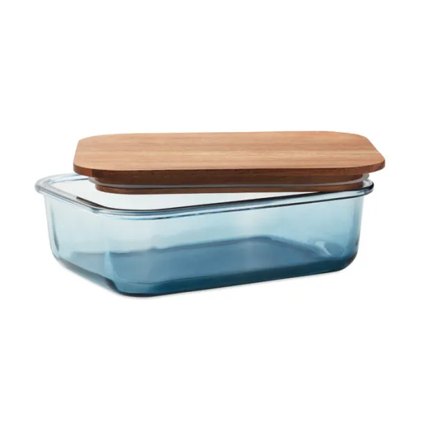 VITRIO LUNCH Glass lunch box 800ml Transparent Blue