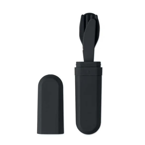 BITEFUL Cutlery set and case in PLA Black
