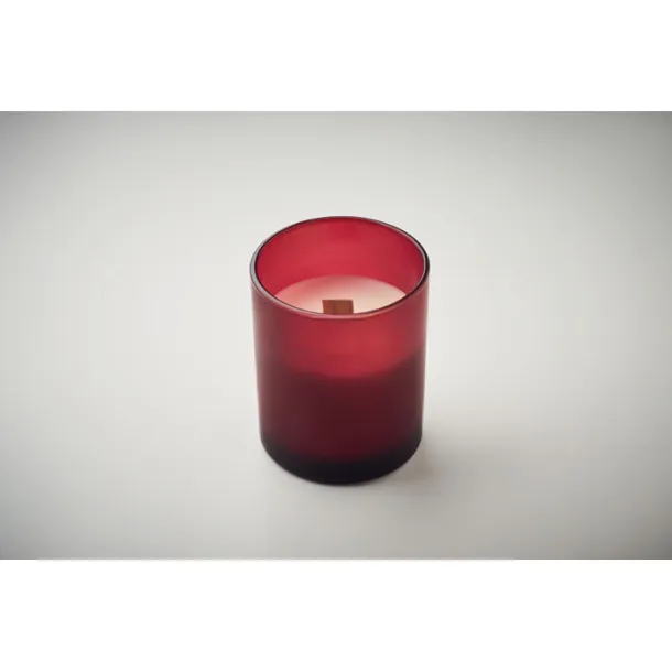 KIVAS WOOD Plant based wax candle 80 gr Burgundy