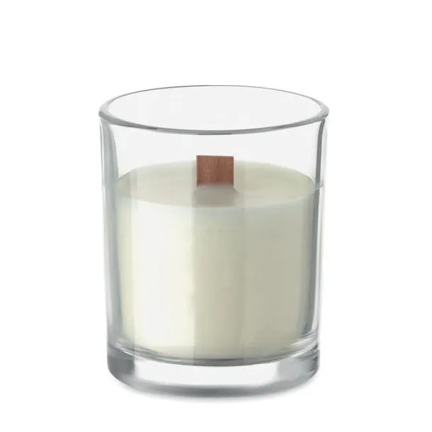 KIVAS WOOD Plant based wax candle 80 gr Transparent