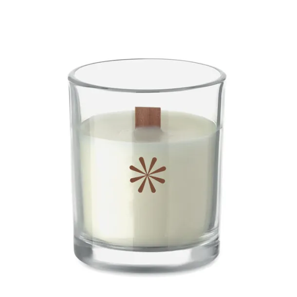 KIVAS WOOD Plant based wax candle 80 gr Transparent