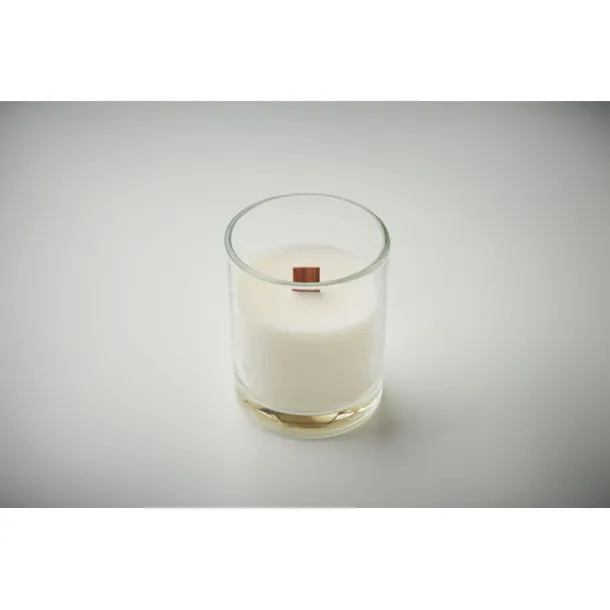 KIVAS WOOD Plant based wax candle 80 gr Transparent
