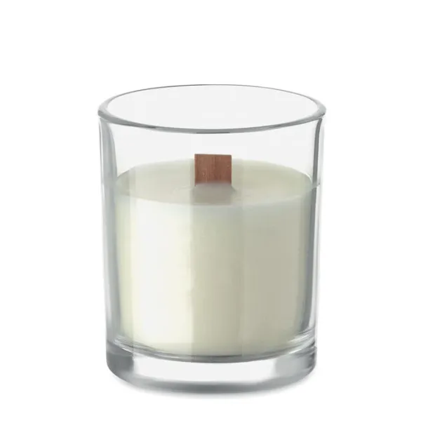 KIVAS WOOD Plant based wax candle 80 gr Transparent