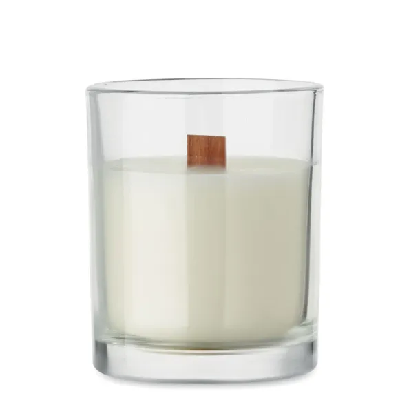 KIVAS WOOD Plant based wax candle 80 gr Transparent