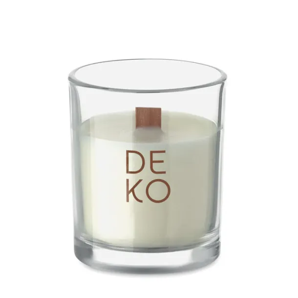 KIVAS WOOD Plant based wax candle 80 gr Transparent