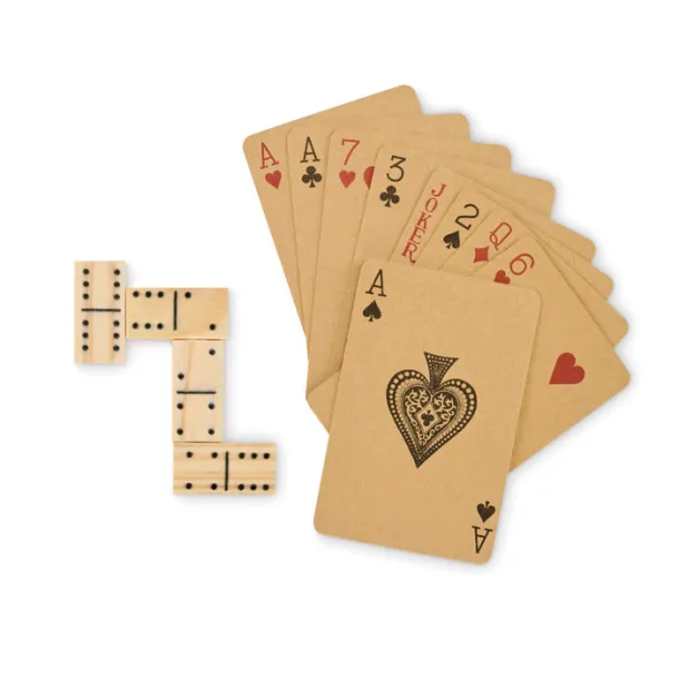 DOMI&CARDS Domino and cards set Wood