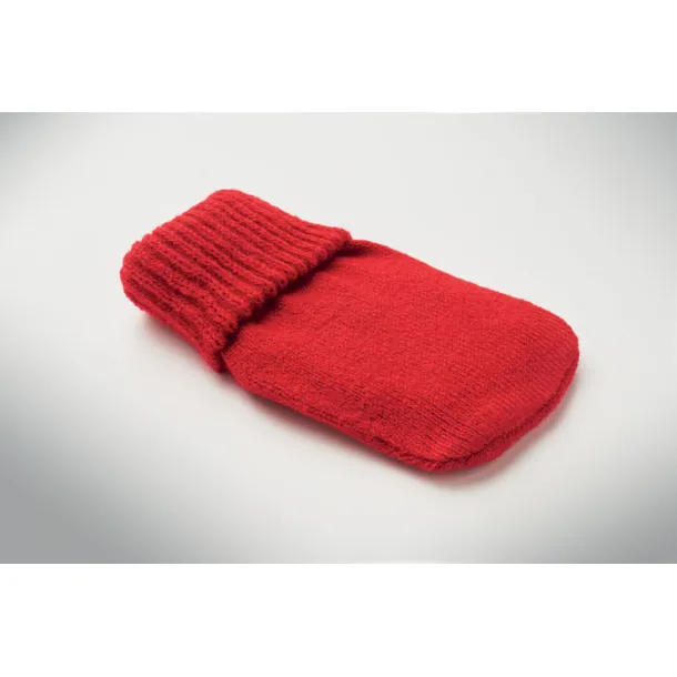 WARMMUFF Hand warmer knitted polyester Red