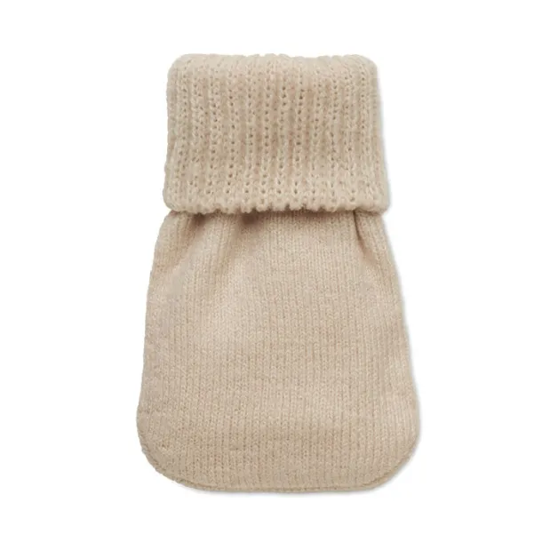 WARMMUFF Hand warmer knitted polyester Beige
