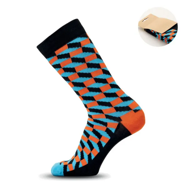 FUNNY L Funny patterned socks Orange