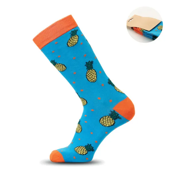 FUNNY L Funny patterned socks Turquoise