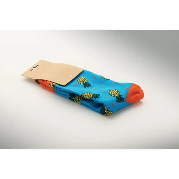 FUNNY L Funny patterned socks Turquoise