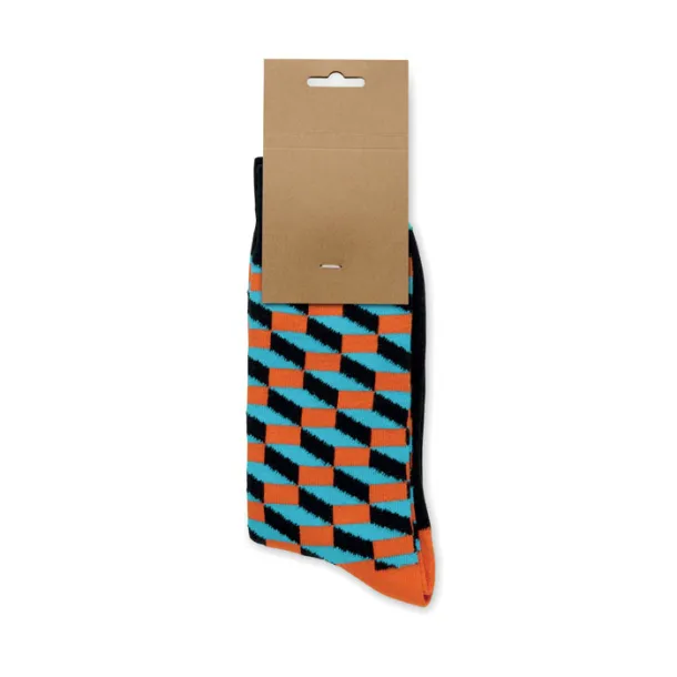 FUNNY M Funny patterned socks Orange