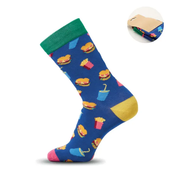 FUNNY L Funny patterned socks Royal blue