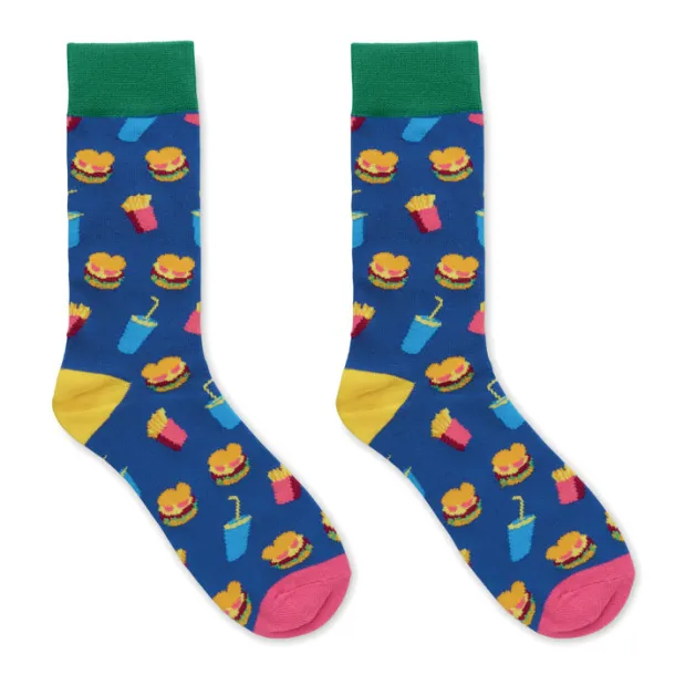 FUNNY L Funny patterned socks Royal blue