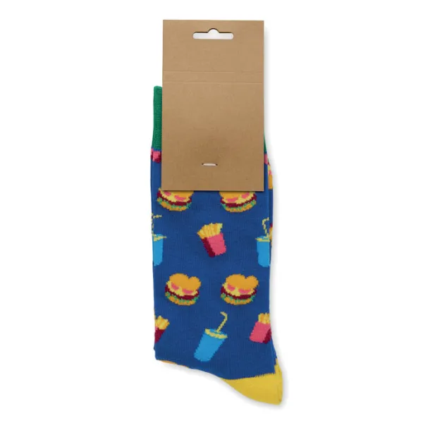 FUNNY L Funny patterned socks Royal blue