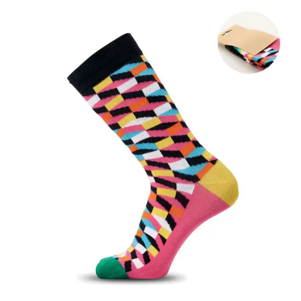 FUNNY L Funny patterned socks Fuchsia