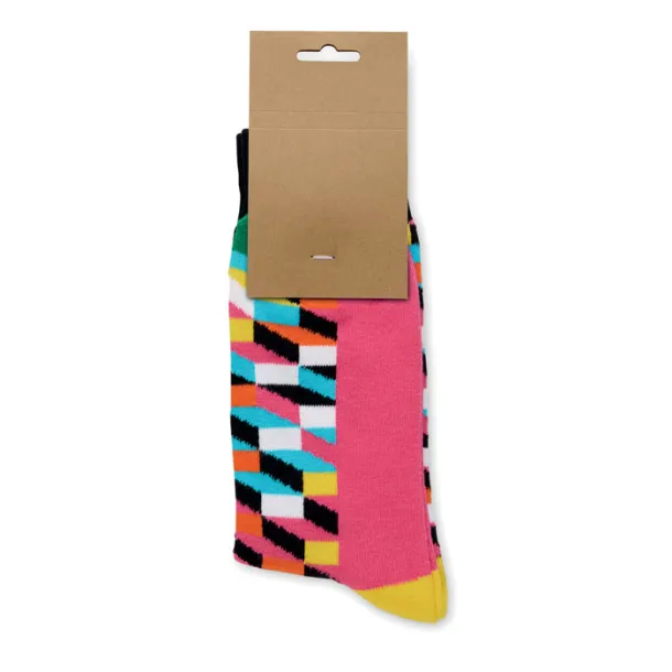 FUNNY L Funny patterned socks Fuchsia