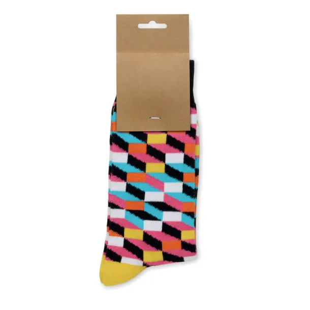 FUNNY L Funny patterned socks Fuchsia