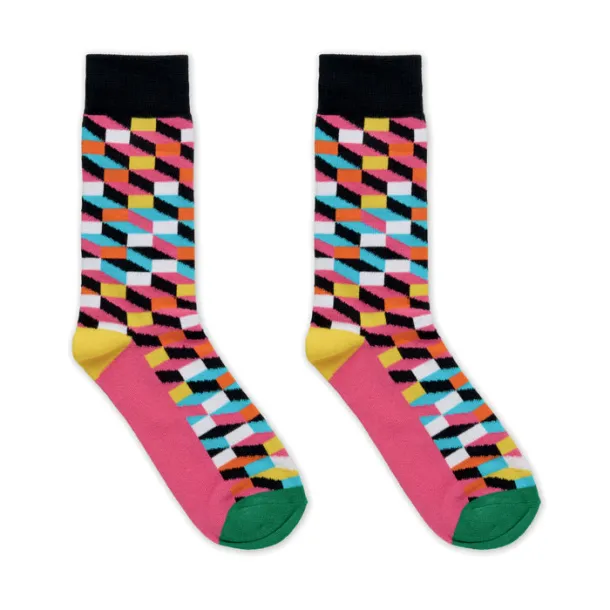 FUNNY M Funny patterned socks Fuchsia