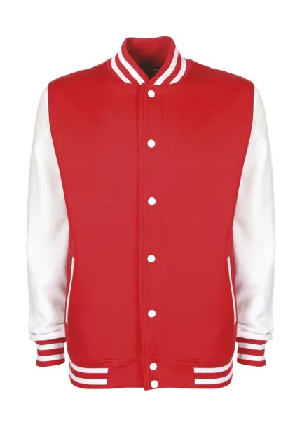  VARSITY JACKET Fire Red White
