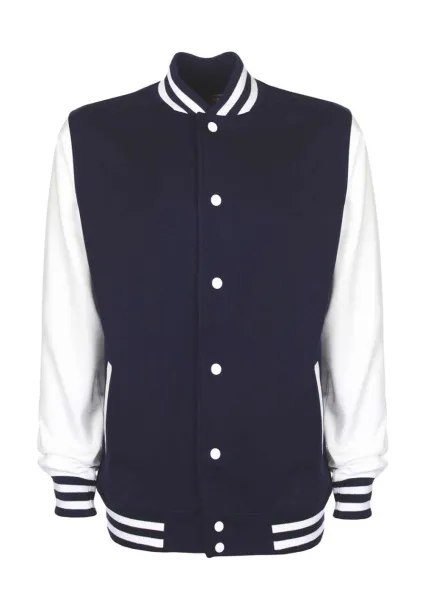  Sveučilišna/college jakna Navy Bijela