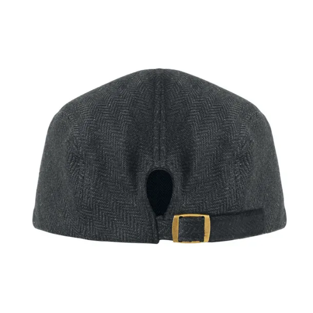 BLIND PEAK Ravna kapa u newsboy stilu, 335 g/m² Crna