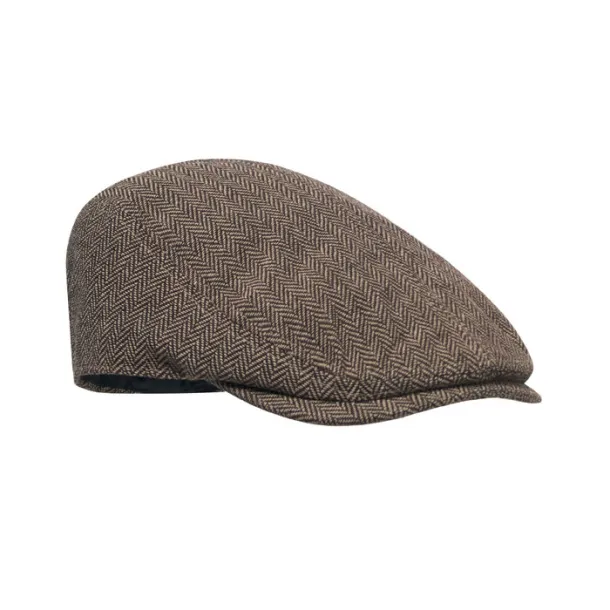 BLIND PEAK Ravna kapa u newsboy stilu, 335 g/m² khaki