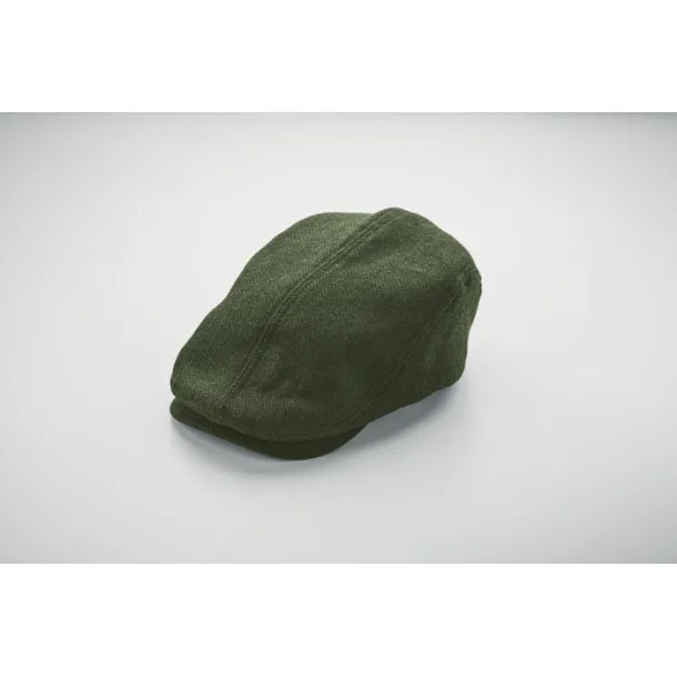 BLIND PEAK Ravna kapa u newsboy stilu, 335 g/m² Dark Green