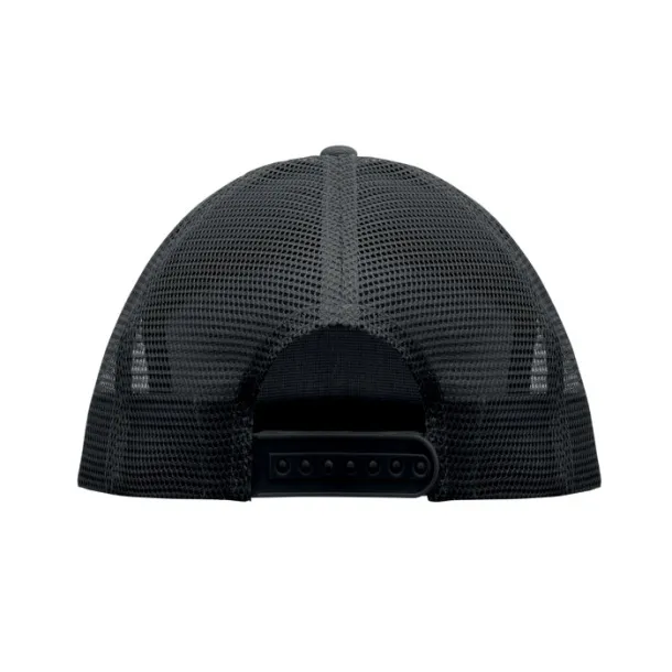 BEAD 7 panel flat visor cap Black