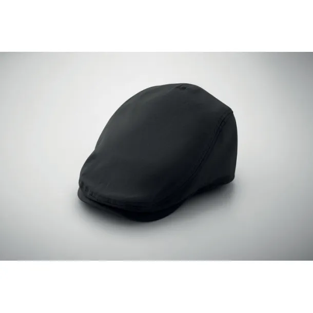FLAT PEAK kapa u newsboy stilu, 235 g/m² Crna