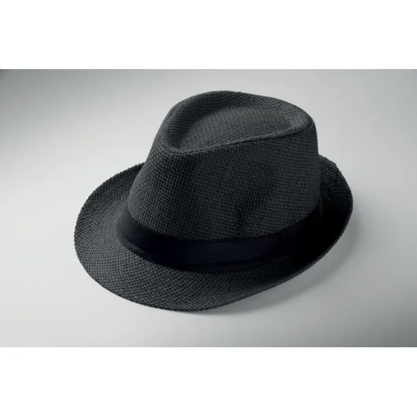 BOOWIE Paper straw hat Black
