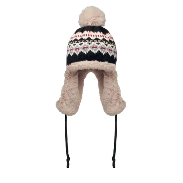 YULONG Knitted beanie with ear flap Black