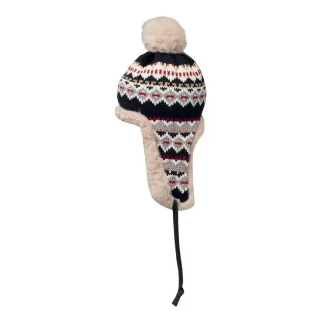 YULONG Knitted beanie with ear flap Black