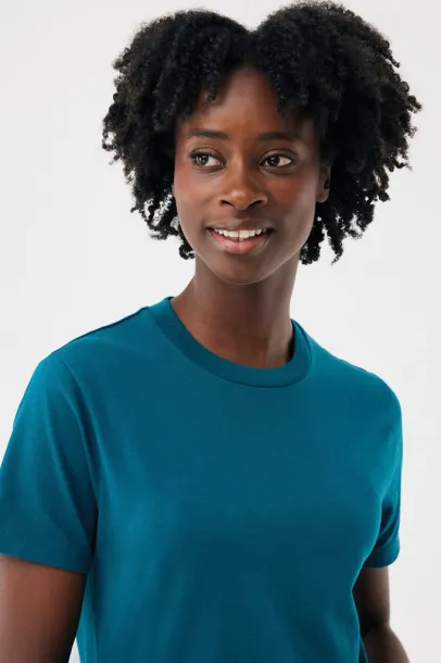  Iqoniq Sierra lightweight recycled cotton t-shirt  - iqoniq dark teal