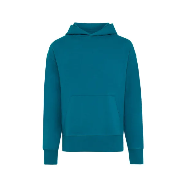  Iqoniq Yoho recycled cotton relaxed hoodie - iqoniq dark teal