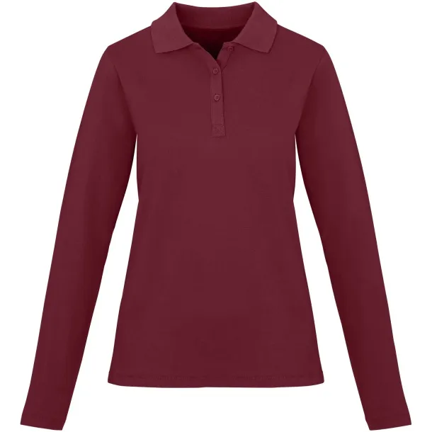 Oakville ženska polo majica dugih rukava, 180 g/m2 - Elevate Life Deep Burgundy