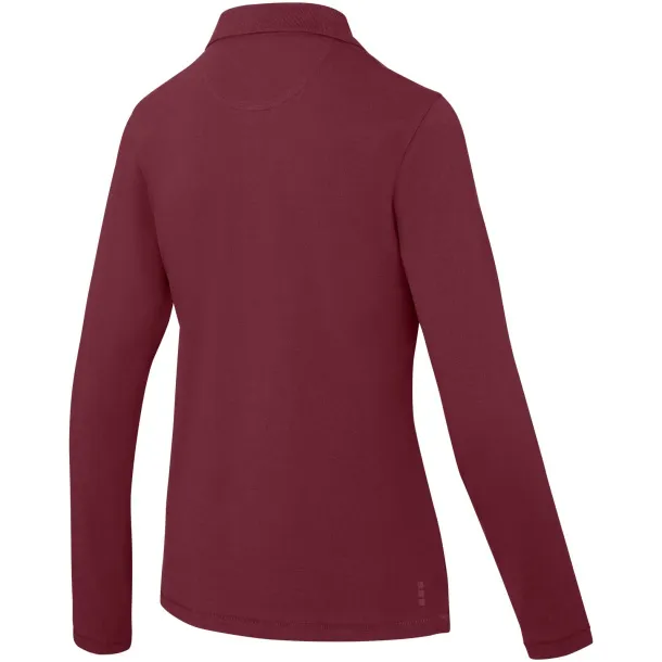 Oakville ženska polo majica dugih rukava, 180 g/m2 - Elevate Life Deep Burgundy