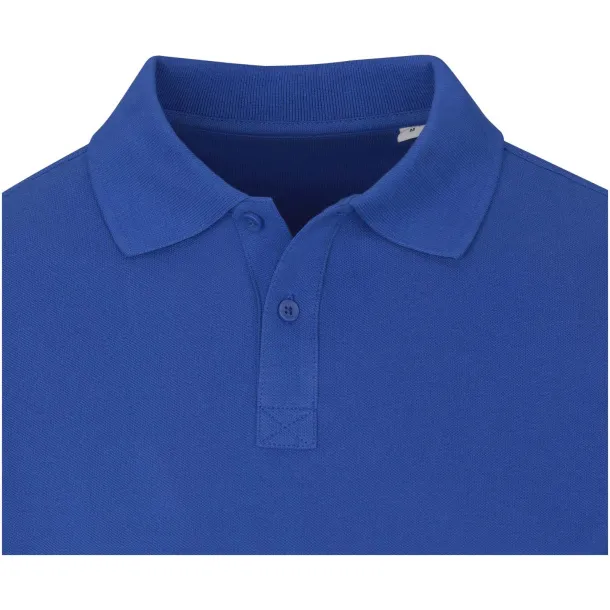 Oakville long sleeve men's polo - Elevate Life Blue