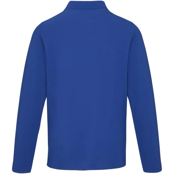 Oakville long sleeve men's polo - Elevate Life Blue