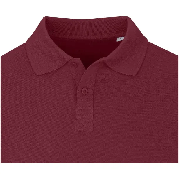 Oakville long sleeve men's polo - Elevate Life Deep Burgundy