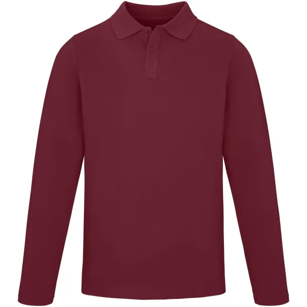 Oakville muška polo majica dugih rukava, 180 g/m2 - Elevate Life Deep Burgundy