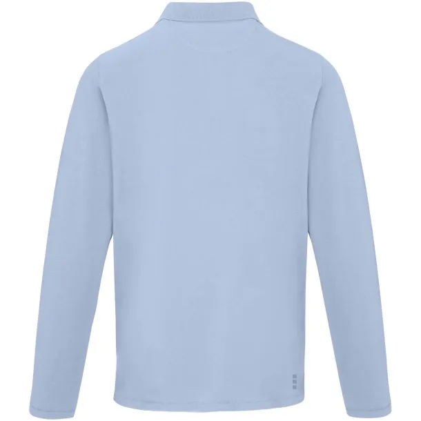 Oakville long sleeve men's polo - Elevate Life Mist Blue
