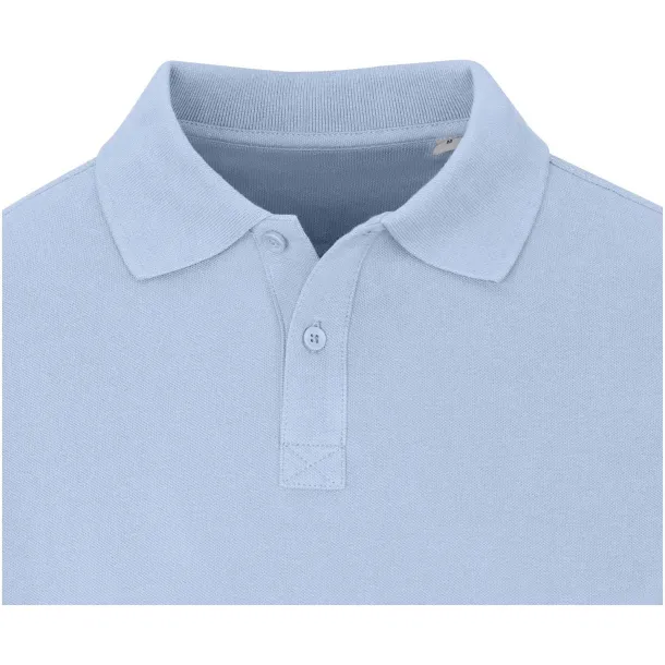 Oakville long sleeve men's polo - Elevate Life Mist Blue