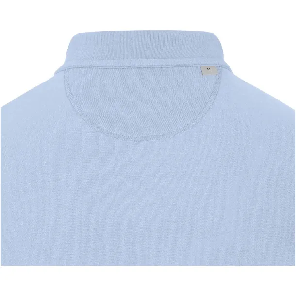 Oakville long sleeve men's polo - Elevate Life Mist Blue
