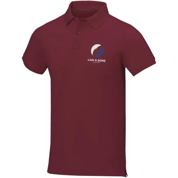 Calgary short sleeve men's polo - Elevate Life Deep Burgundy
