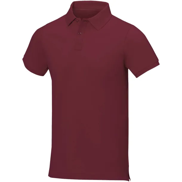 Calgary short sleeve men's polo - Elevate Life Deep Burgundy