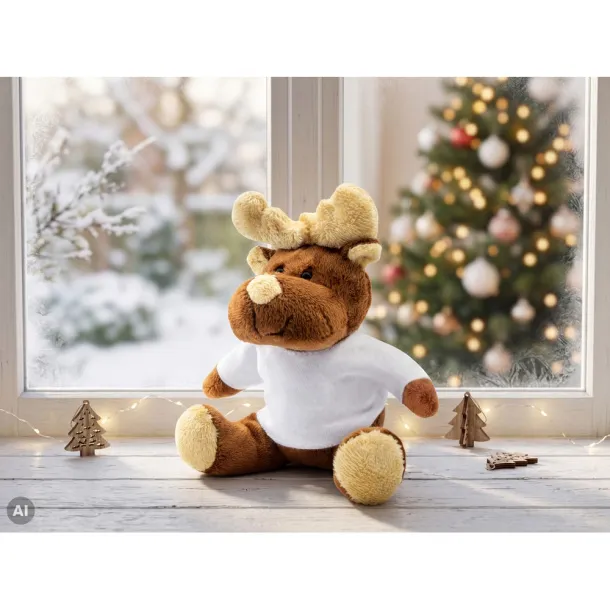Comet White Plush reindeer brown