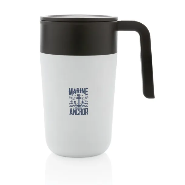  GRS Recycled PP and SS mug with handle - XD Collection White