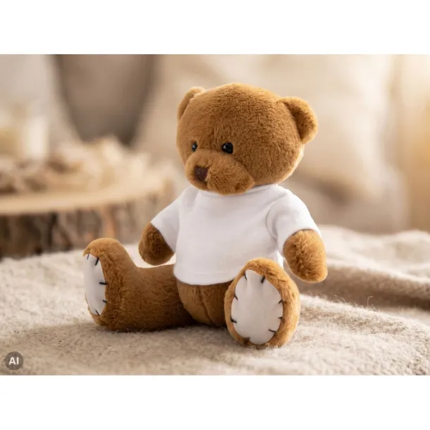 Nicky Patch Plush teddy bear brown
