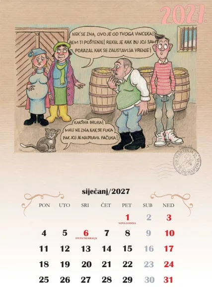 "OD MARTINJA DO MARTINJA"  13 list., dim: 23x40 cm, PVC vrećica, P/50, color kalendar